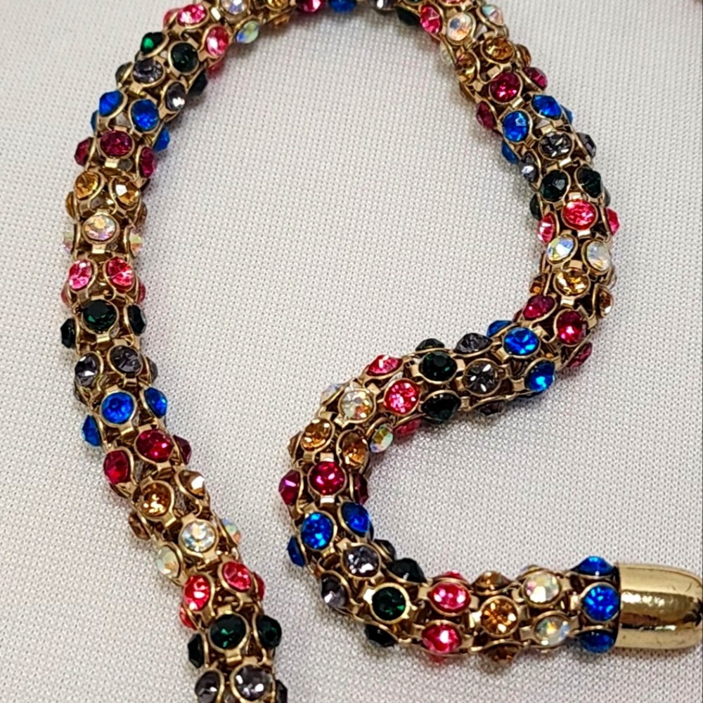 Betsey Johnson Pink and Blue Necklace Vibrant Beaded Design - Picture 12 of 14